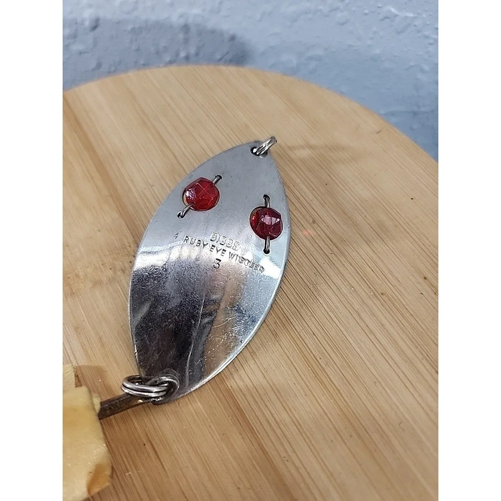 VINTAGE Gibbs LUCKY STRIKE RED EYE Wiggler FISHING LURE PIKE MUSKY LURE‎